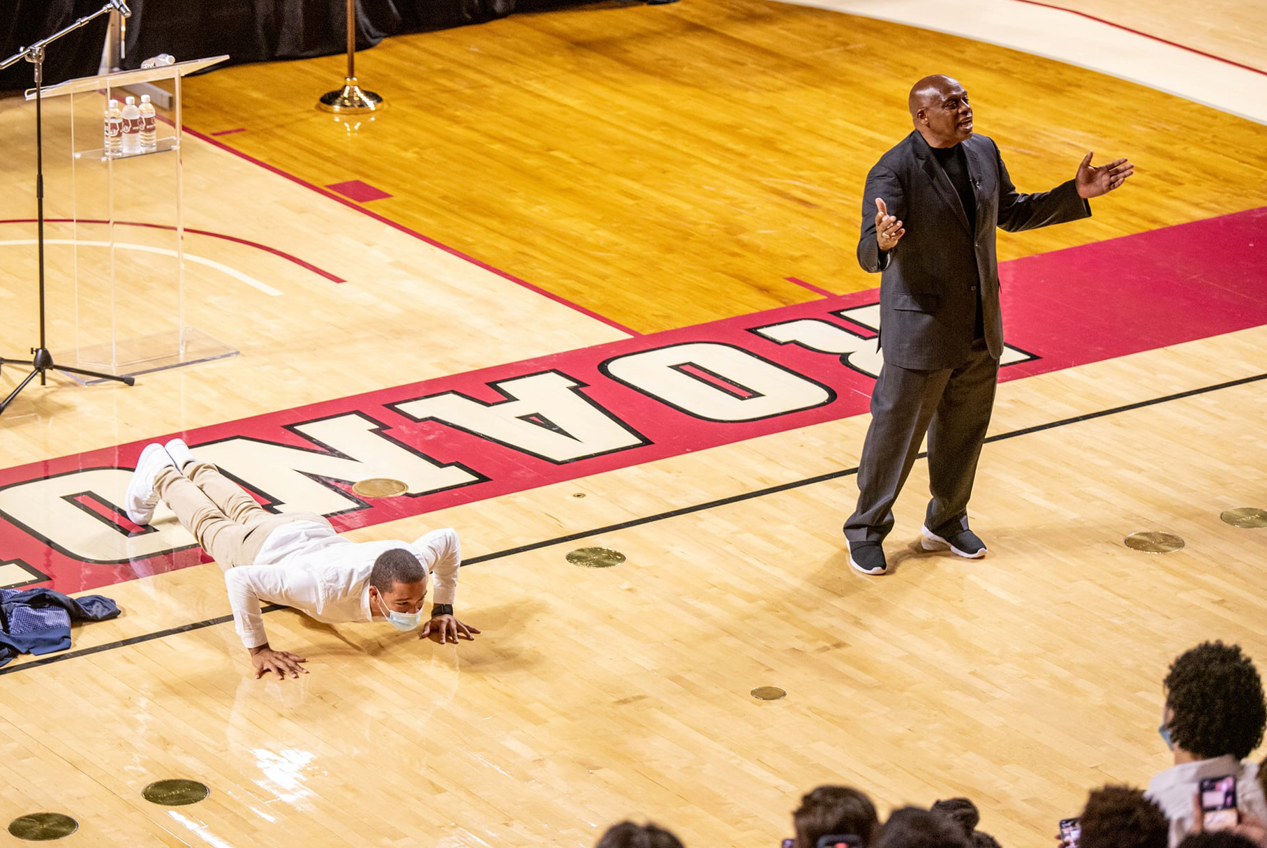Coach Carter speaks at Roanoke Pi Lambda Phi Fraternity